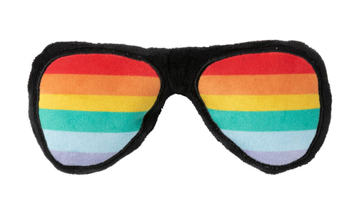 FuzzYard Pride Rainbow Sunglasses Plush Dog Toy