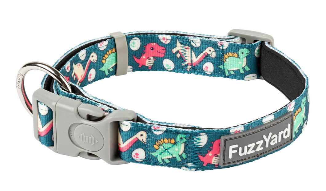 “Fuzzyard Dinosaur Land Dog Collar - Durable, Comfortable, and Stylish”