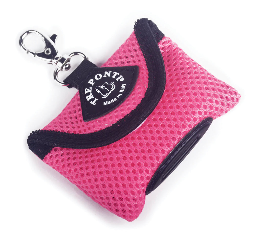 Tre Ponti Fluo Pink  Mesh Poo Bag Dispenser