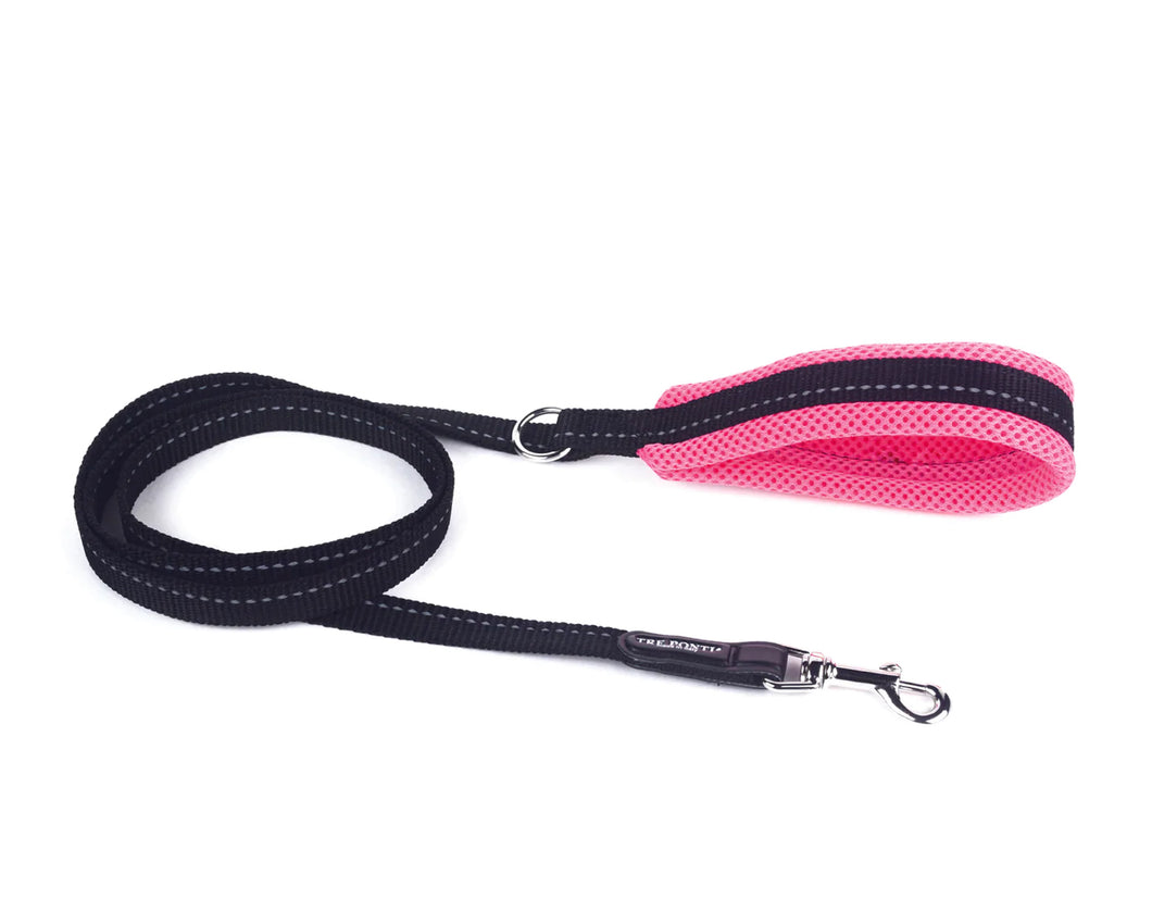 Tre Ponti Fluo Pink Mesh Handle Lead