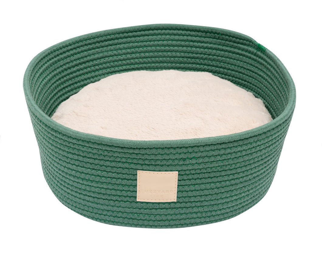 Fuzzyard Life Luxury Rope Basket Bed Myrtle Green