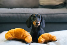 Load image into Gallery viewer, P.L.A.Y Barking Brunch Pups Croissant Plush Dog Toy
