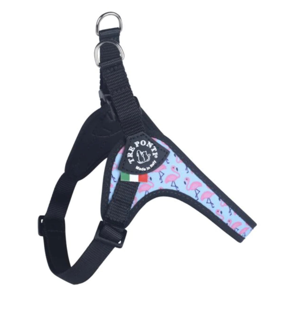 Tre Ponti Easy Fit Flamingo Harness with Adjustable Girth