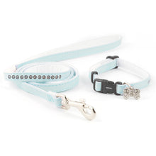 Load image into Gallery viewer, “Ancol Small Bite Diamonte Jewel Collar, Lead &amp; Charm Set -Blue”
