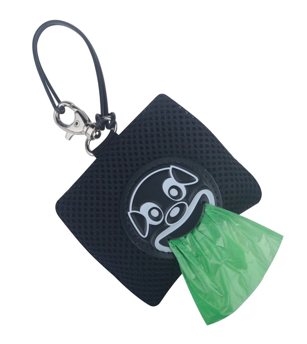 Tre Ponti Black Mesh Smiley Poo Bag Dispenser