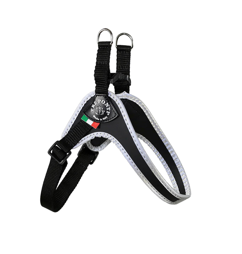 Tre Ponti Easy Fit Black Harness with Adjustable Girth