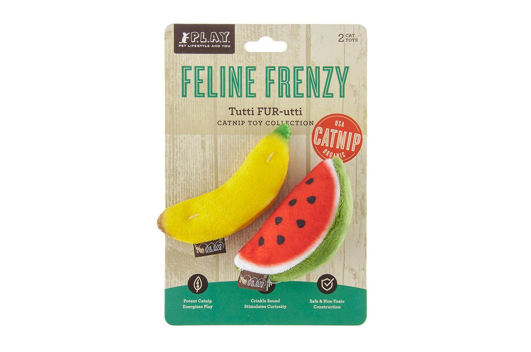 “P.L.A.Y Feline Frenzy Tropical Fruits Cat Toy Set of 2”