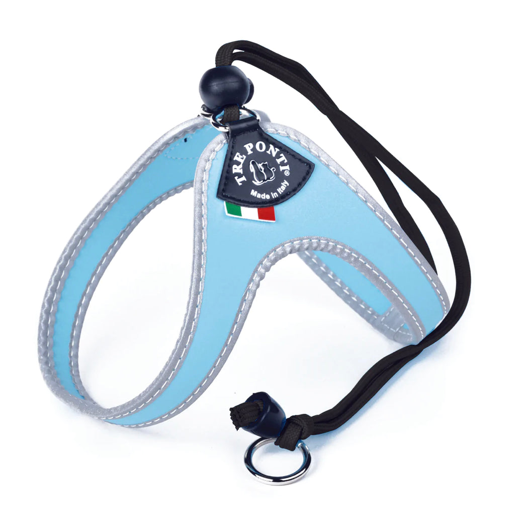 Tre Ponti Easy Fit Liberta Light Blue Harness with No Escape Adjustable Closure