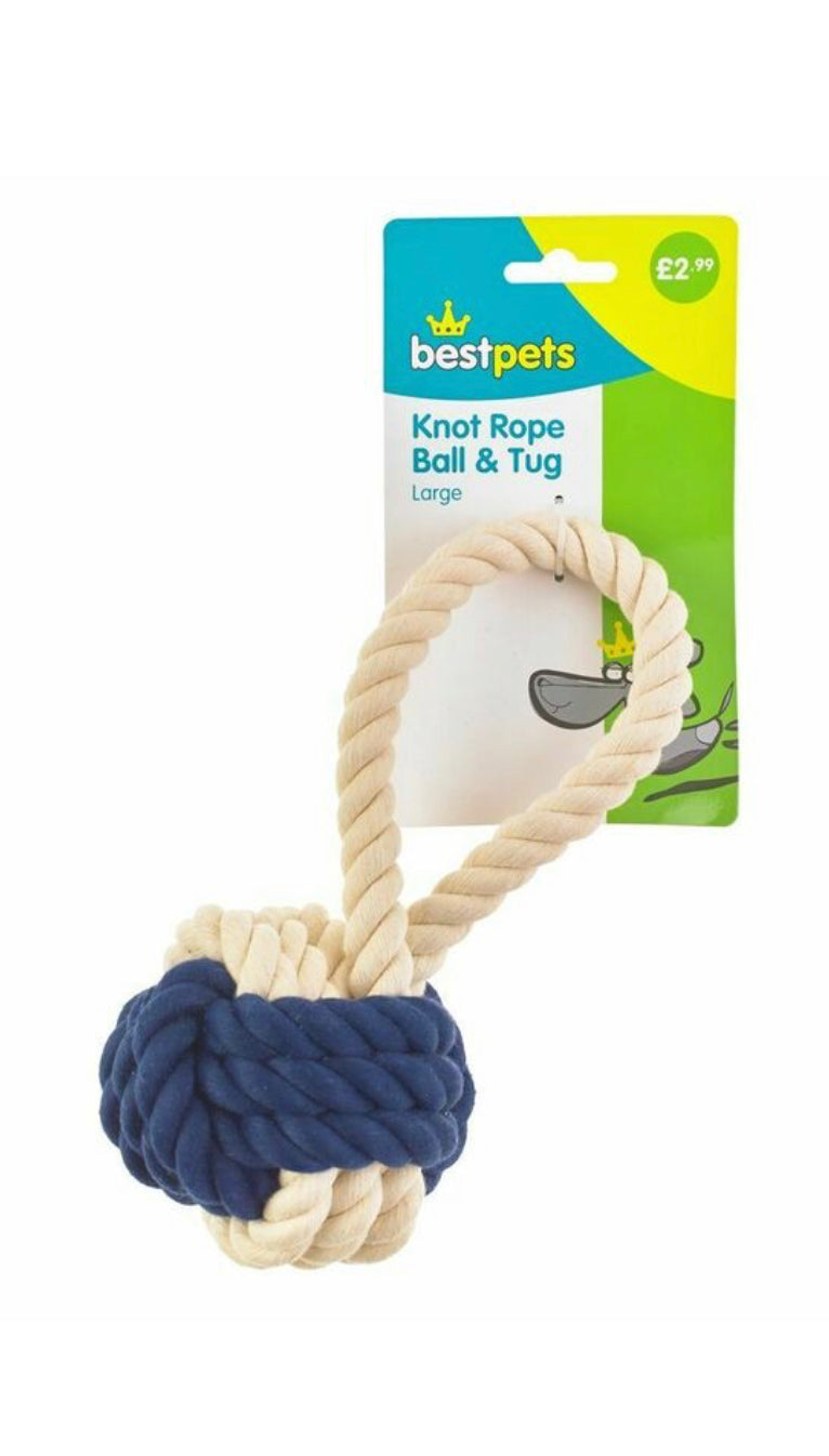 “Best Pets Large Knot Rope Ball & Tug: Super Strong and Interactive Play”