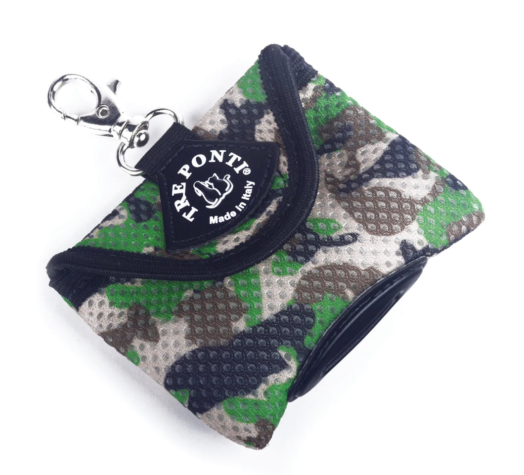 Tre Ponti Green Camo Mesh Poo Bag Dispenser