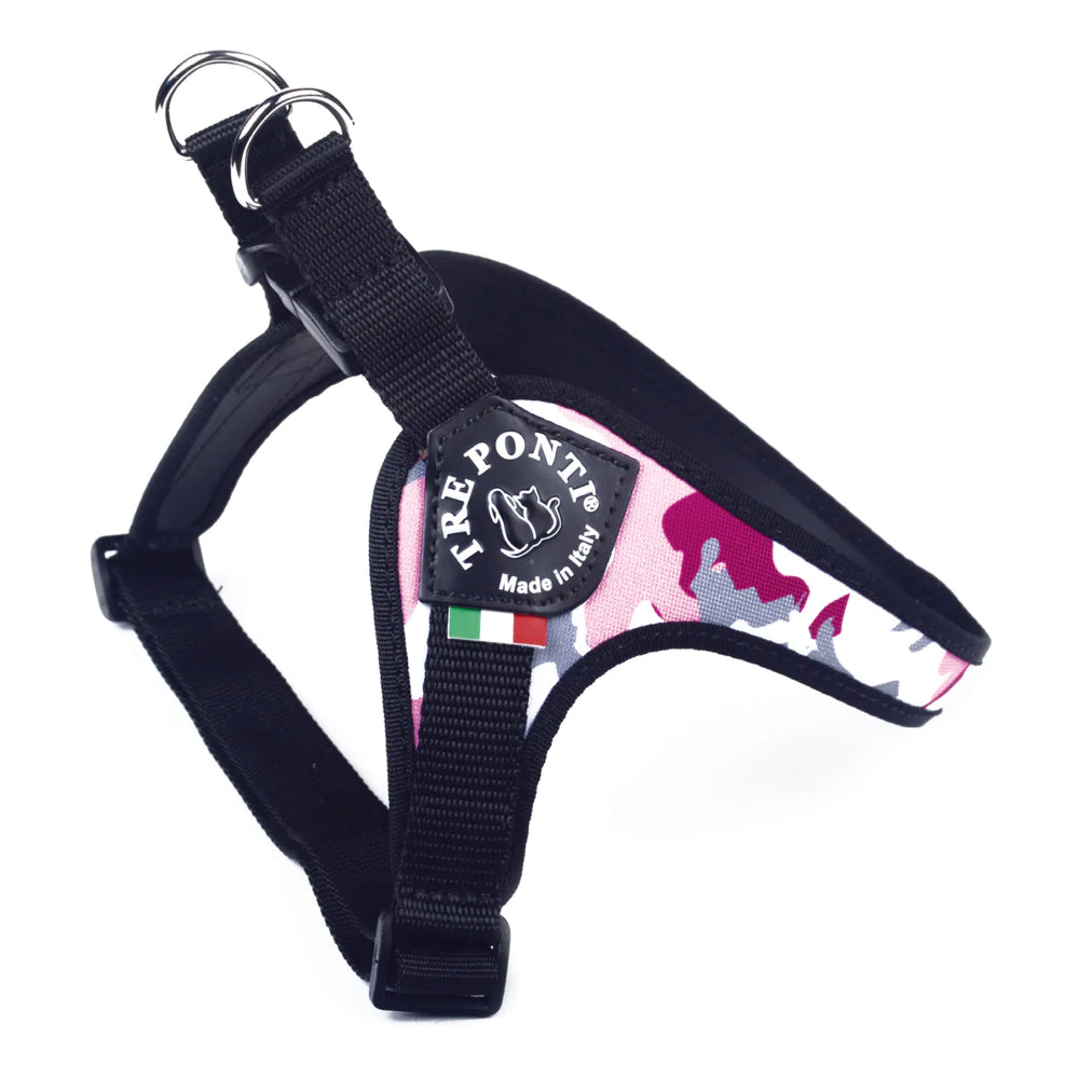 Tre Ponti Easy Fit Pink Camouflage Harness with Adjustable Girth