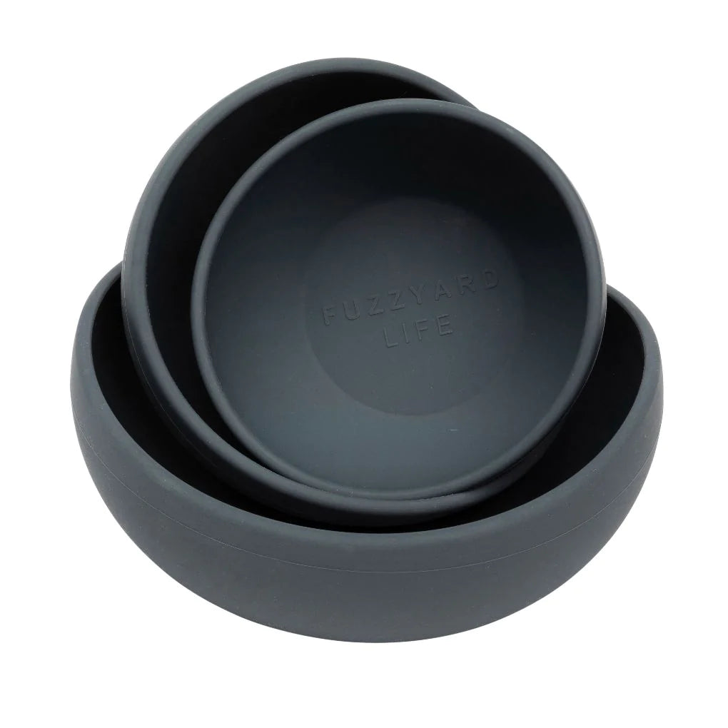 FuzzYard Life Silicone Bowl - Slate Grey