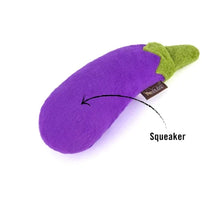 Load image into Gallery viewer, P.L.A.Y Aubergine Vegetable Plush Dog Toy
