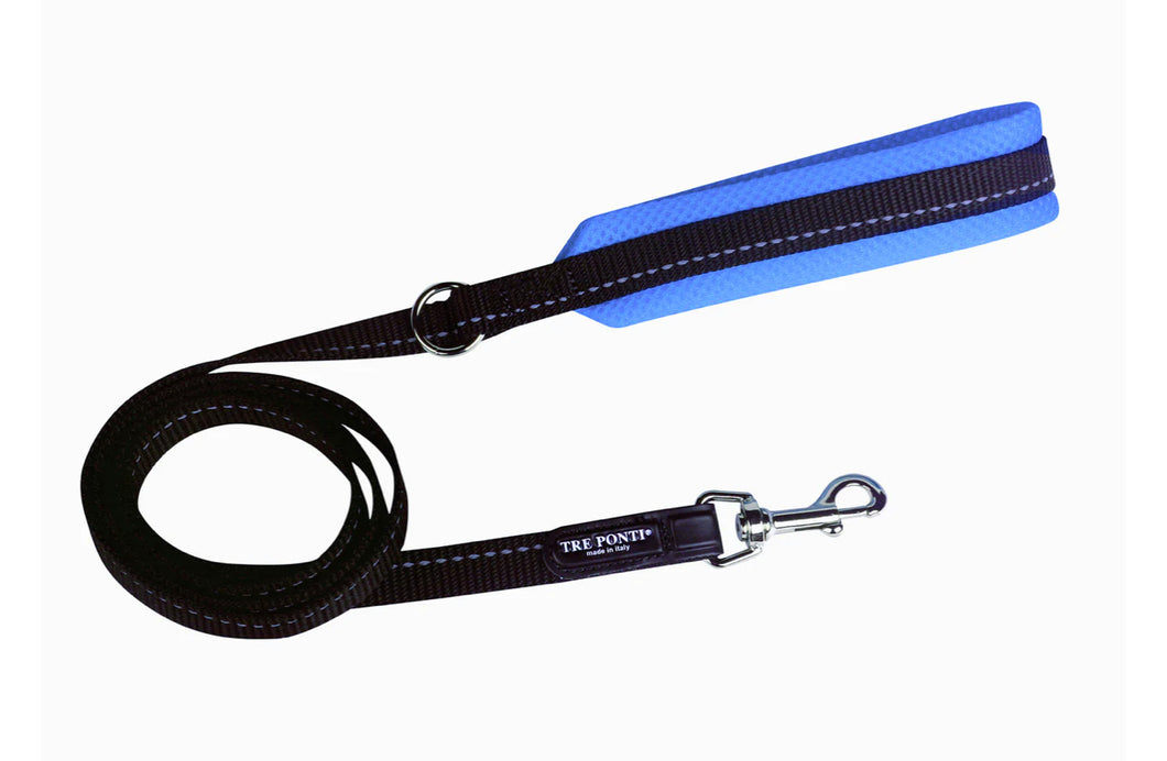 Tre Ponti Sky Blue Mesh Handle Lead