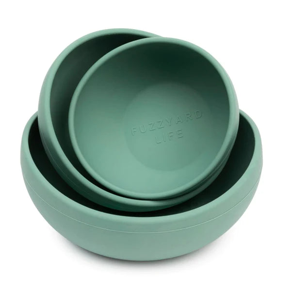 FuzzYard Life Silicone Bowl - Myrtle Green