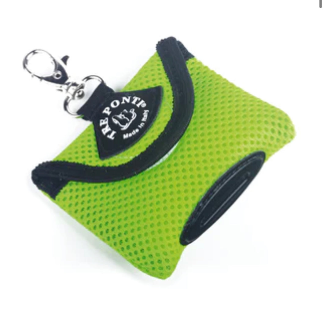 Tre Ponti Fluo Green Mesh Poo Bag Dispenser